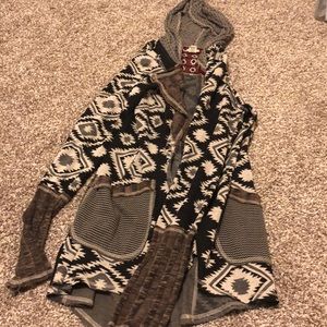 Aztec print cardigan!
